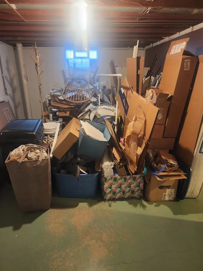 Roll-off dumpster container at job site for 2 Yard Dumpster Rental in Millersville